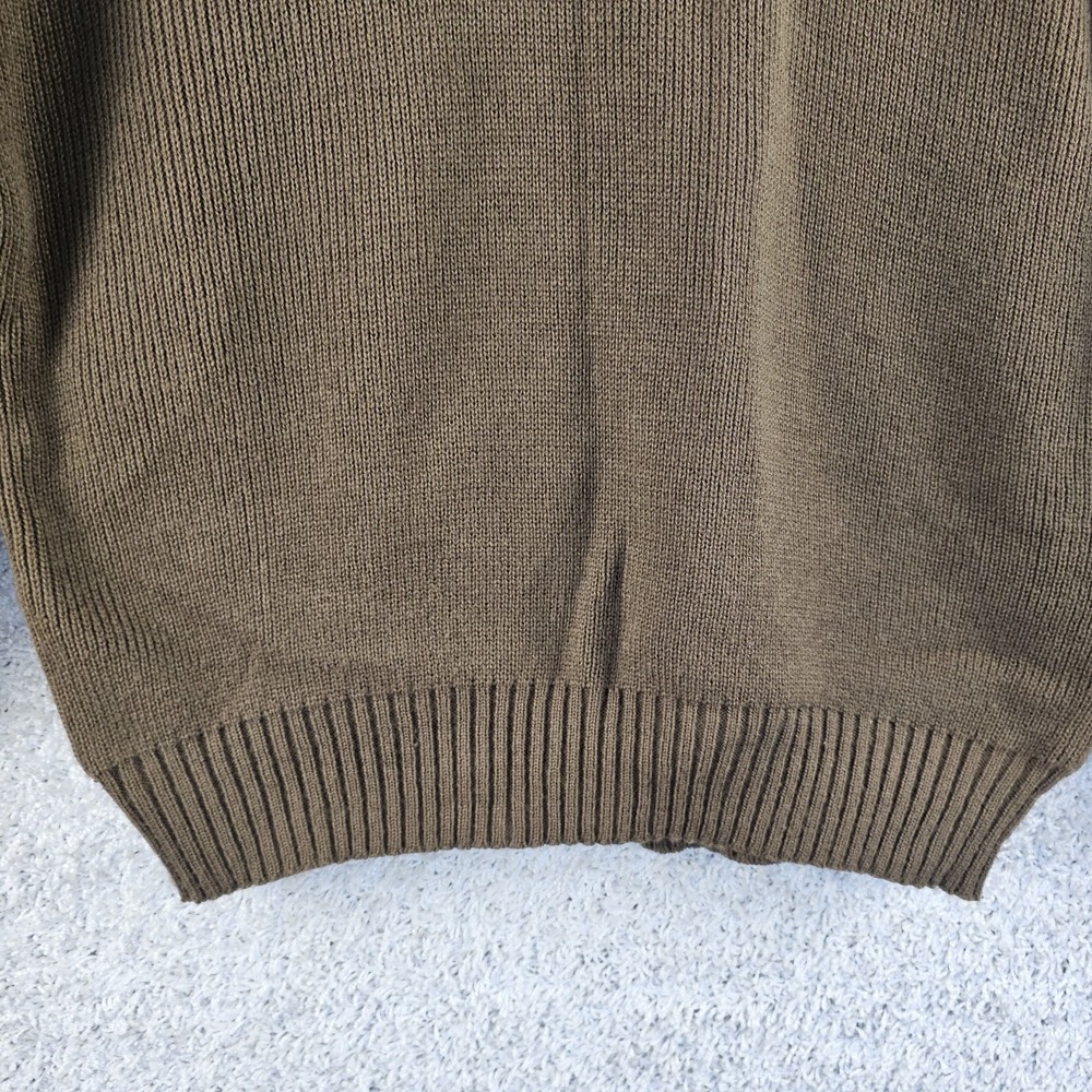 Vtg 70s Leather V Neck Sweater Cow Suede Brown Western Rockabilly Mens‎ XL - Picture 16 of 16
